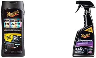 MEGUIAR’S G15812 Restaurador de plástico Negro + Oficial Detallador para Interiores G13616