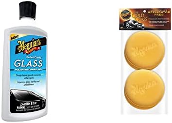 Meguiar´s DKO G8408 Pulidor de vidrio compound + Meguiar’s Oficial Gold Class Esponjas Aplicadores W0004 4 Piezas