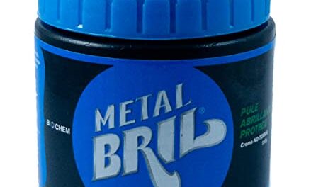 Crema pulidora multiusos Metal Bril, 150Gr. Para uso en: Metales, faros, pinturas y parabrisas.