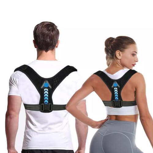 Corrector de Postura,Espalda Anti-Joroba y Alivio Del Dolor de Cuello,Espalda Recta Soporte Ajustable,Mejora La Postura de Hombres y Mujeres,Unisex,Dispositivo de Soporte para la Parte Superior-XL