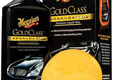 Meguiar’s G7016 Gold Class Carnauba Plus Premium Kit de Cera líquida – Incluye Botella de 16 onzas y Almohadilla aplicadora