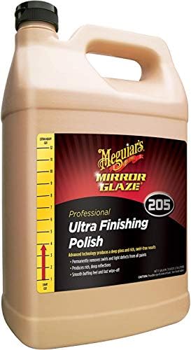 Meguiar’s Professional Ultra Acabado Pulidor M20501 – Removedor de arañazos y remolinos, esmalte de detalles de alto brillo para un brillo de coche para uso a mano, pulidor DA o rotativo, 128 onzas, 1