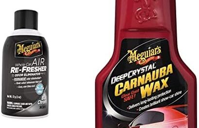 Meguiar’s Oficial Air Re-Fresher Eliminador De Olores Black Chrome G181302 57 g + Meguiar’s Oficial Deep Crystal Cera De Carnauba A2216S 473 ml