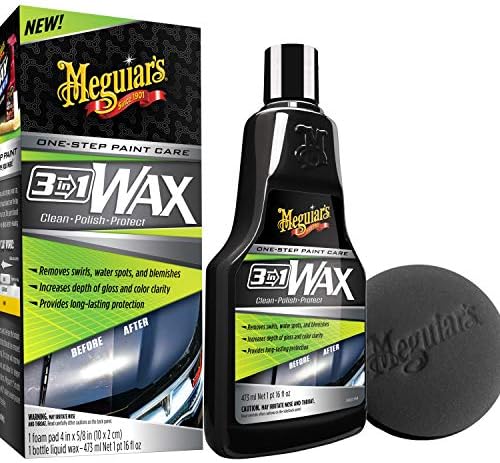 MEGUIAR’S G191016 kit de cera 3 en 1, 16 oz, beige, kit de 16 onzas