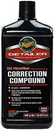 Meguiar’s DA – Compuesto Corrector de Microfibra D30032 – Eliminador de arañazos para Coche, para Uso con un pulidor DA y Disco de Corte de Microfibra, Elimina remolinos, arañazos, Manchas de Agua y