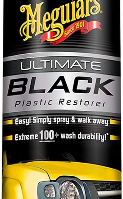 Meguiar’s Ultimate – Restaurador de plástico Negro – Restaura el Borde Exterior desteñido, añade Brillo y Protege el Borde Exterior con Durabilidad y protección UV, Hace Que el Recorte y el plástico