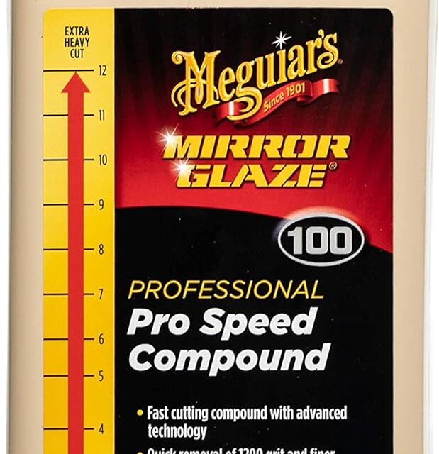 MEGUIARS – Compuesto Meguiar’s M100 Mirror Glaze Pro Speed, 32 onzas