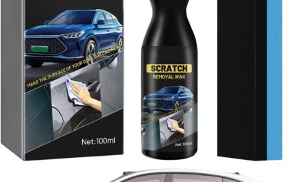 Pasta reparadora de rayones para autos, nueva actualización 2025, kit de cera para pulir y reparar rayones de pintura de autos con toallita y esponja, para vehículos con rayones profundos (100ML)